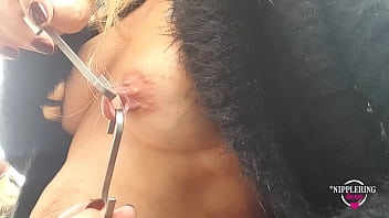 Nippleringlover super-fucking-hot mommy outdoor nip spreading extraordinary nip piercings with hooks