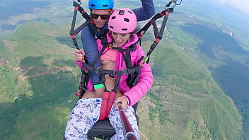 Moist Honeypot Spurting IN THE SKY 2200m High In The Clouds while PARAGLIDING